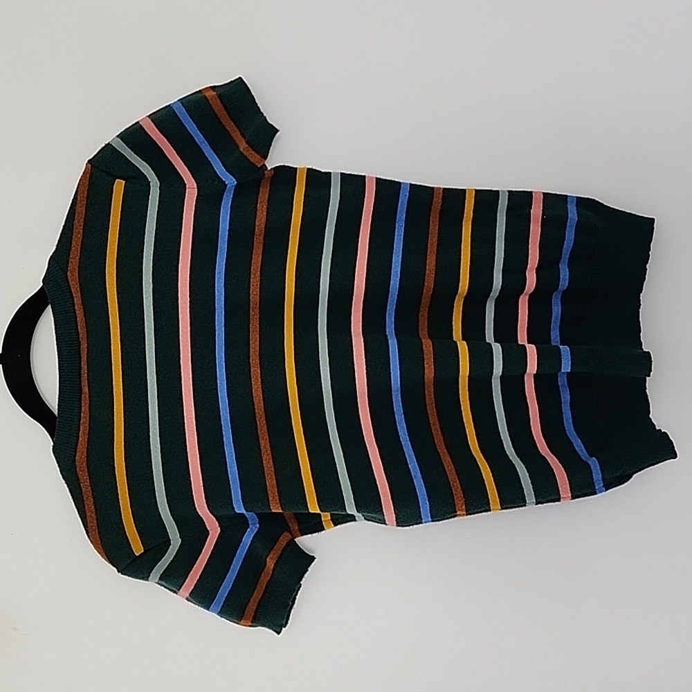 Modcloth Retro Stripe Short Sleeve Sweater - Picture 3 of 6
